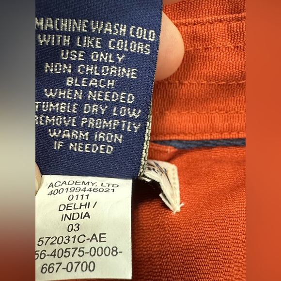 Magellan Outdoors Orange Casual Button Down Shirt Relaxed Fit - Picture 11 of 11